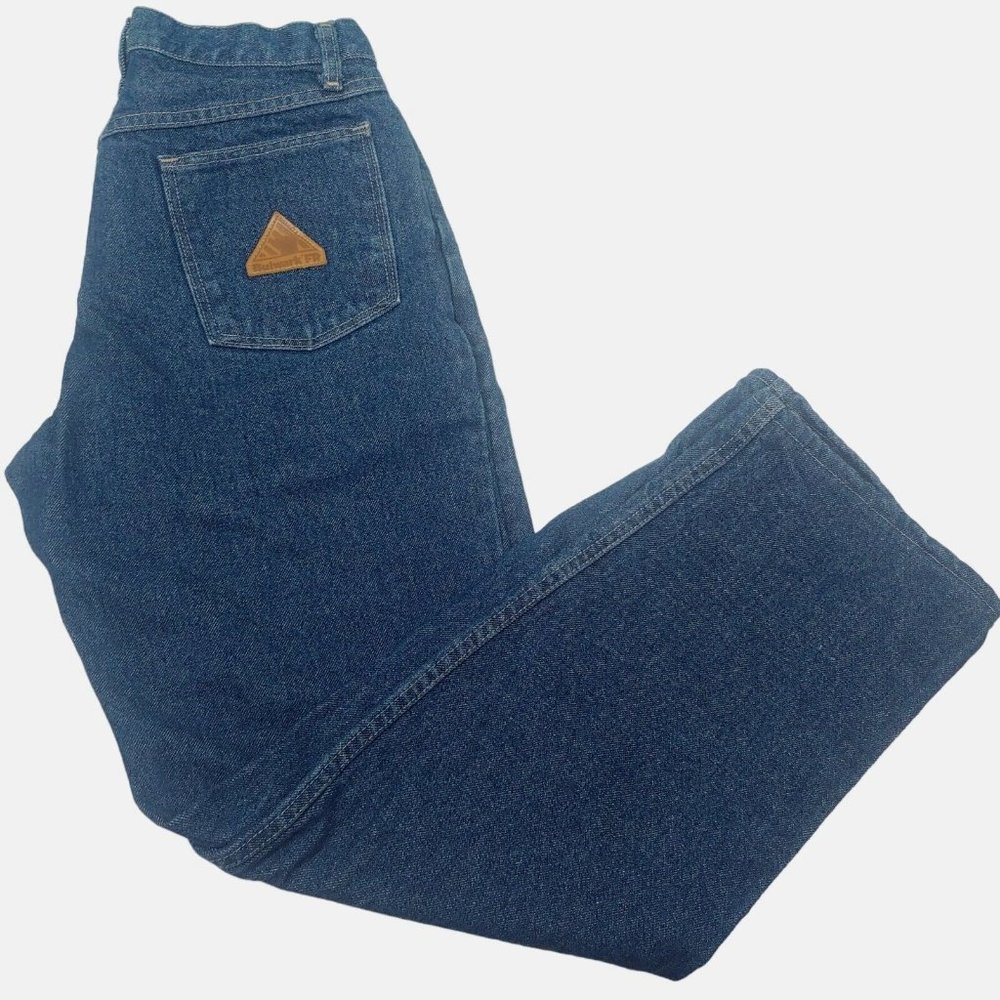 Bulwark Womens 10 Jeans Flame Resistant Safety Gear Pant Medium Wash Denim 32x32